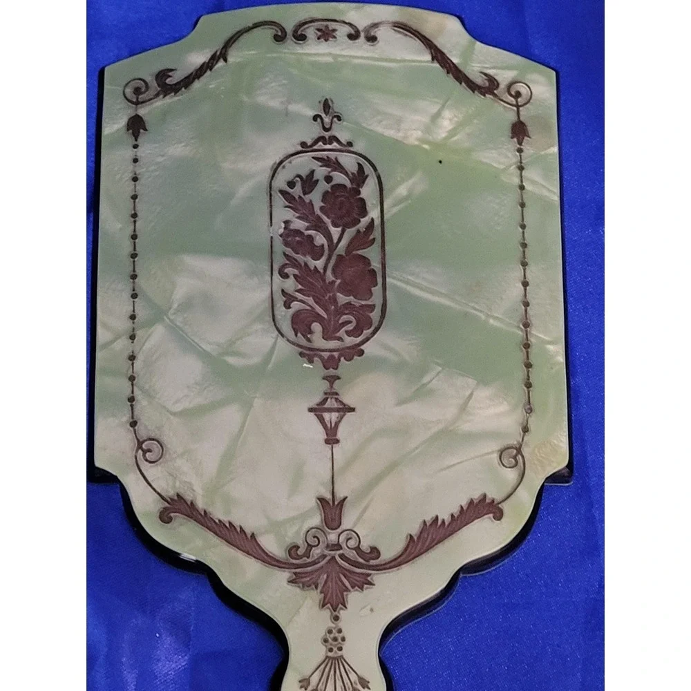 Art Nouveau Celluloid Brush and Mirror